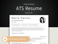 Modèle de CV compatible ATS avec espace réservé pour photo