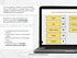 A digital game board template displayed on a laptop screen, with text callouts describing features such as editable pages, sound, and instant download. The game board includes fields for Sash, Veil, White dress, Heels, Lingerie, and other customizable options.