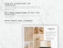 Vision board template with text on a marble background