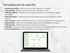 Laptop displaying a productivity template with text on a white background