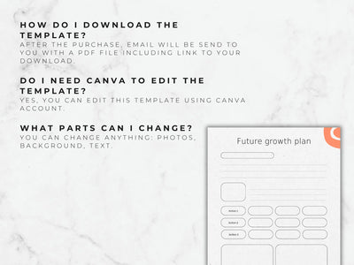 Instructions on how to download and edit a template with text and a design element.