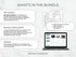 Promotional graphic of a digital marketing bundle with SEO checklist, content planner, and calendar on a laptop.