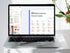 a close-up of a laptop screen featuring the canva editor interface where the polish verb template is being personalized.