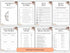Eight printable party game sheets arranged in a grid on a light marble background, with an orange banner reading 'INSTANT DOWNLOAD' at the bottom. The sheets include prompts such as 'ANYTHING BUT.