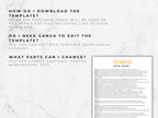 March social media plan template with text instructions on a marble background