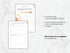 Two design templates on a marble background with text about customization options.