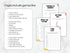 A product listing graphic showing printed game sheets and a list of included games on a light marble background. The sheets include titles such as Triangle of Answers, Anything But.