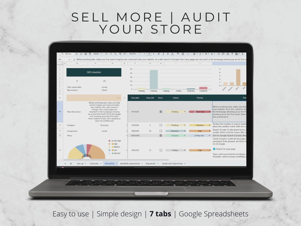 Etsy Store Audit Template