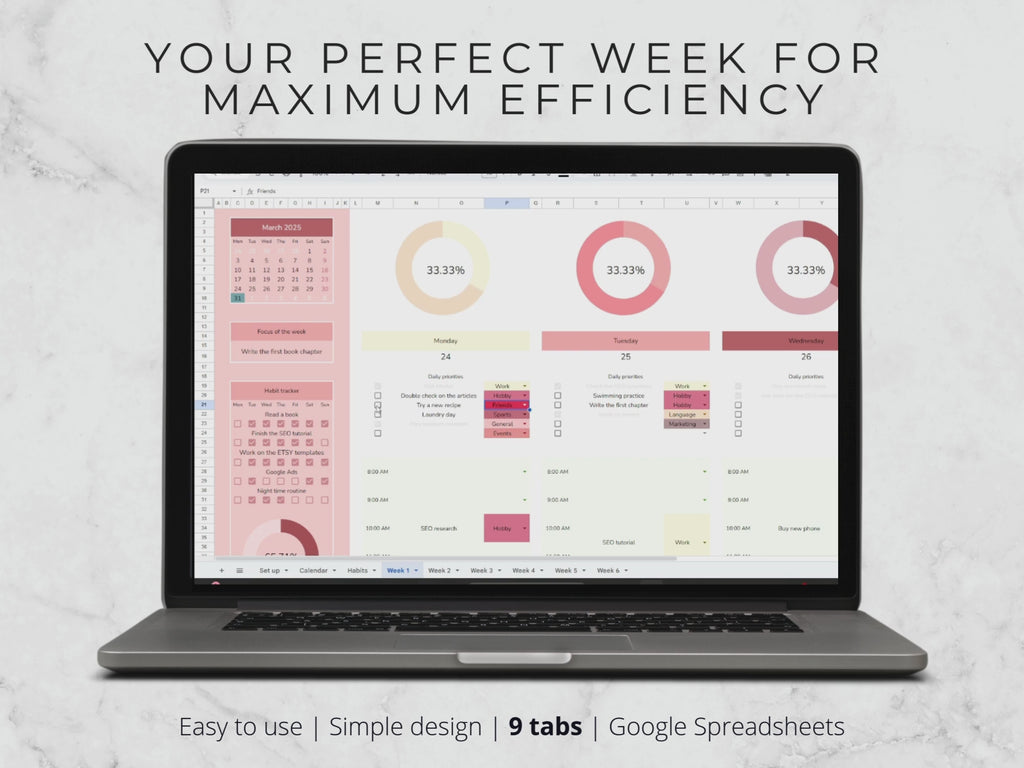 Task Tracker Template for Google Sheets