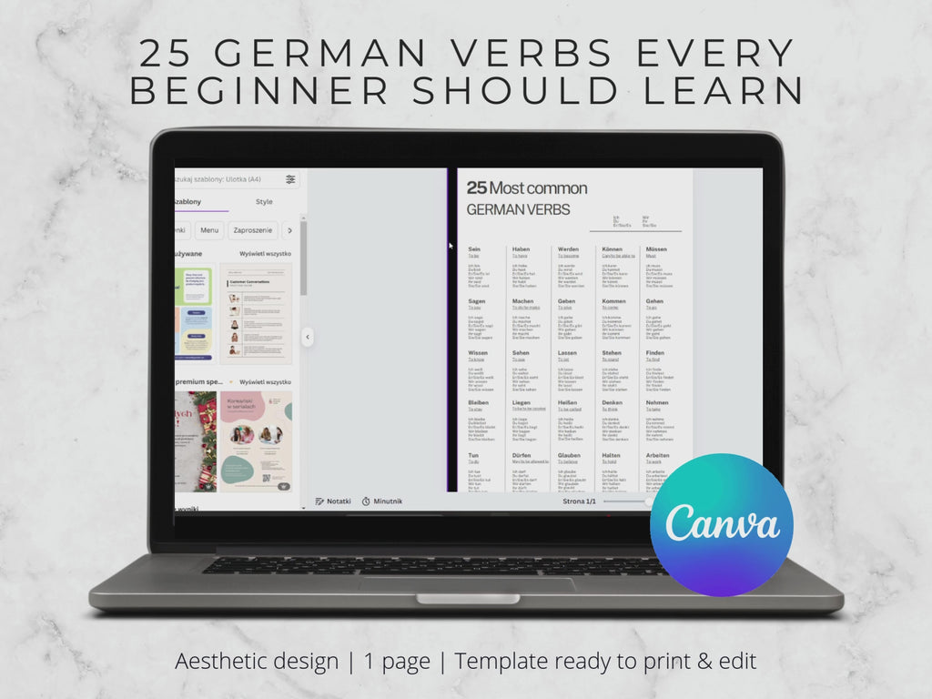 German verbs conjugation Template