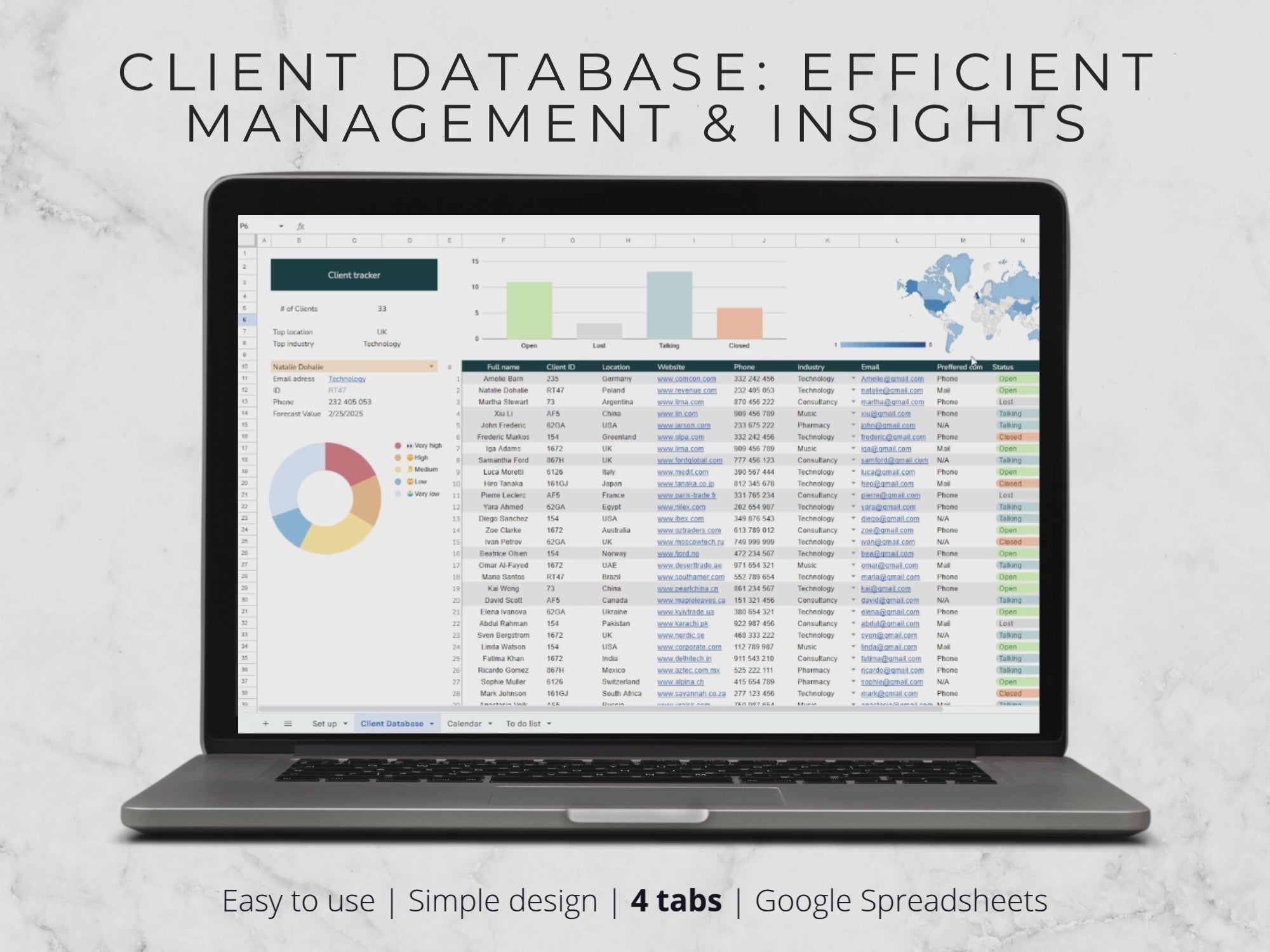 Client Tracker Google Sheets Template