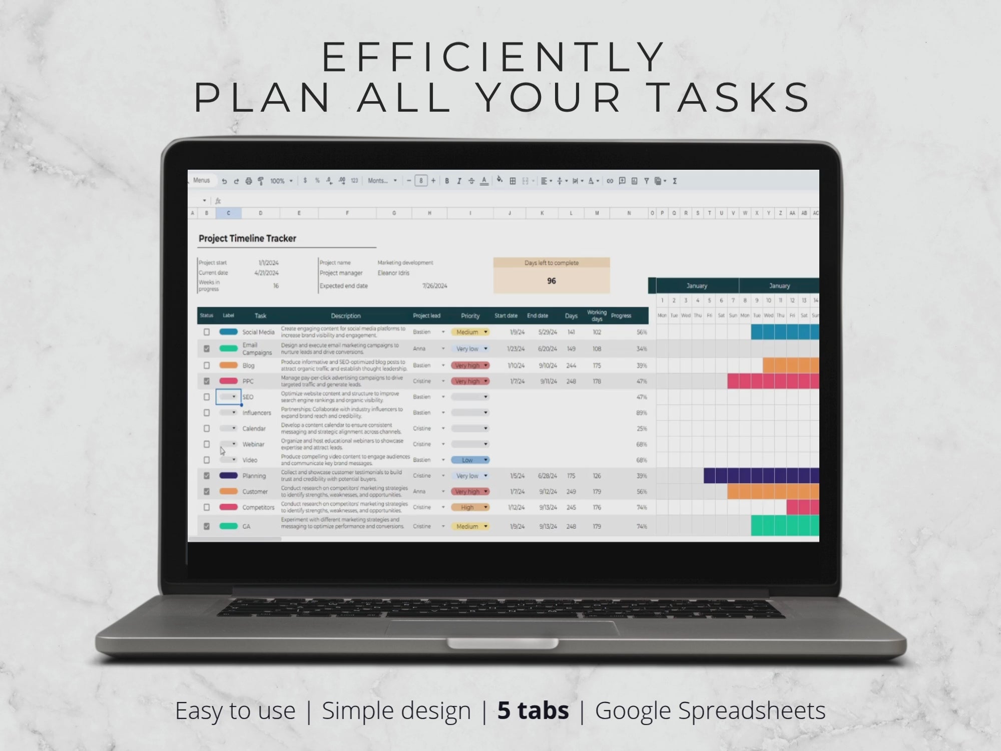Multi-Project Management Template