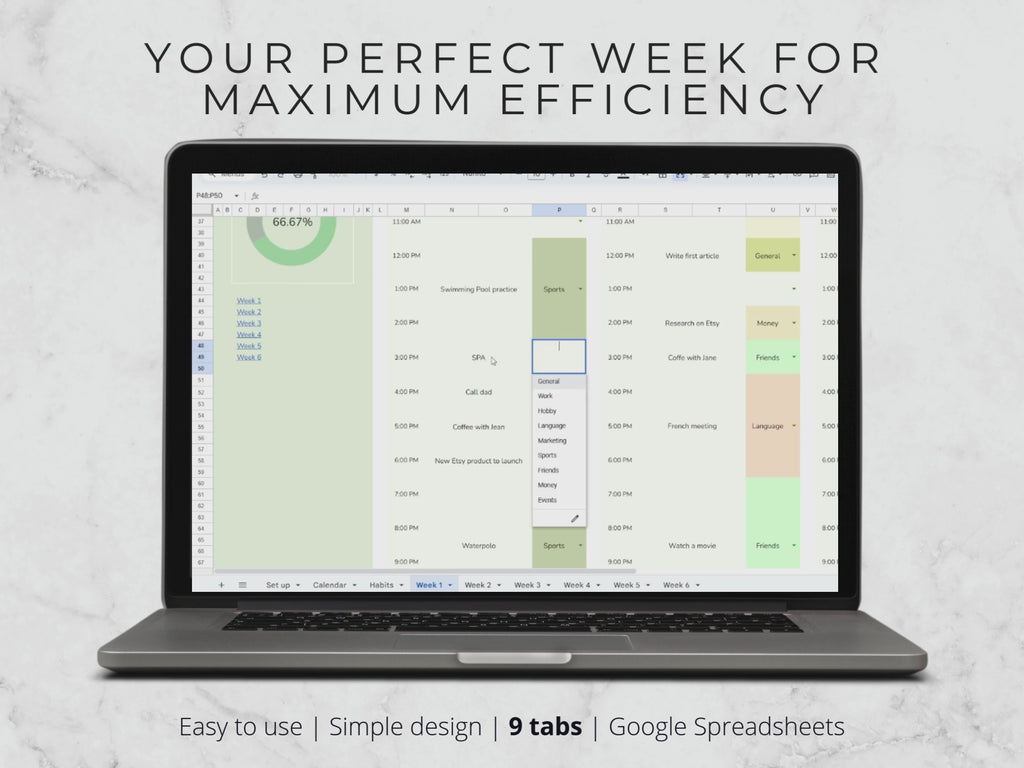 Weekly Tracker & Task Management Template