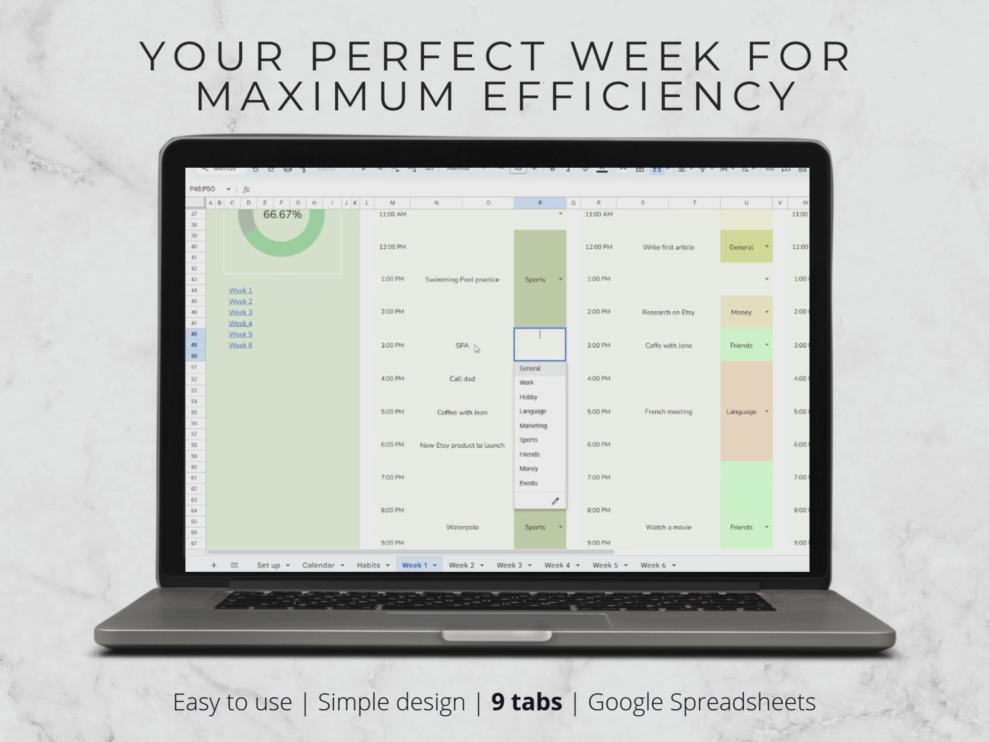 Weekly Tracker & Task Management Template