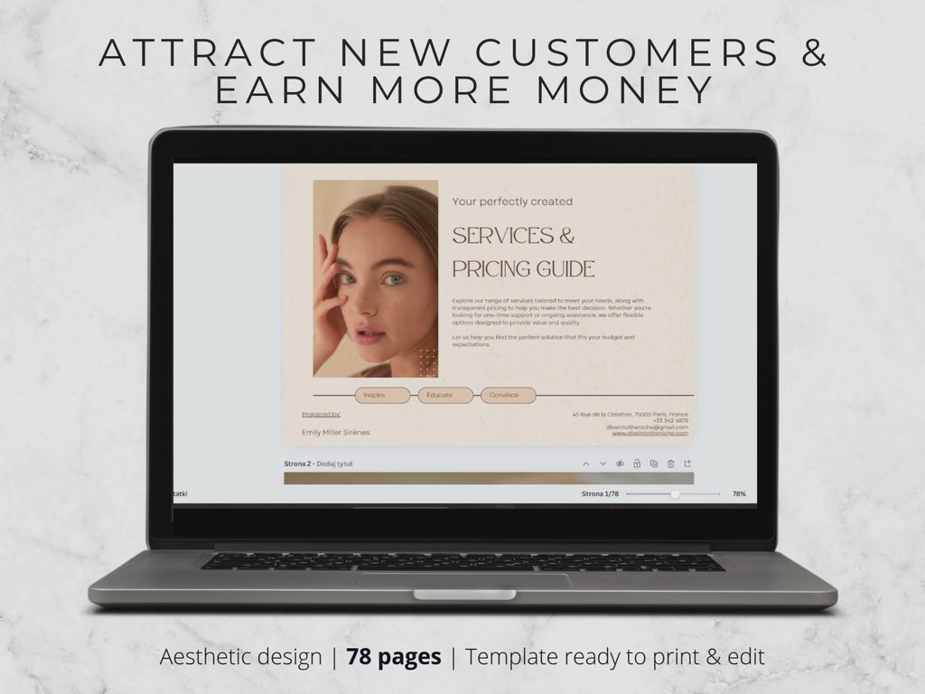 Pricing guide & Services Portfolio Template