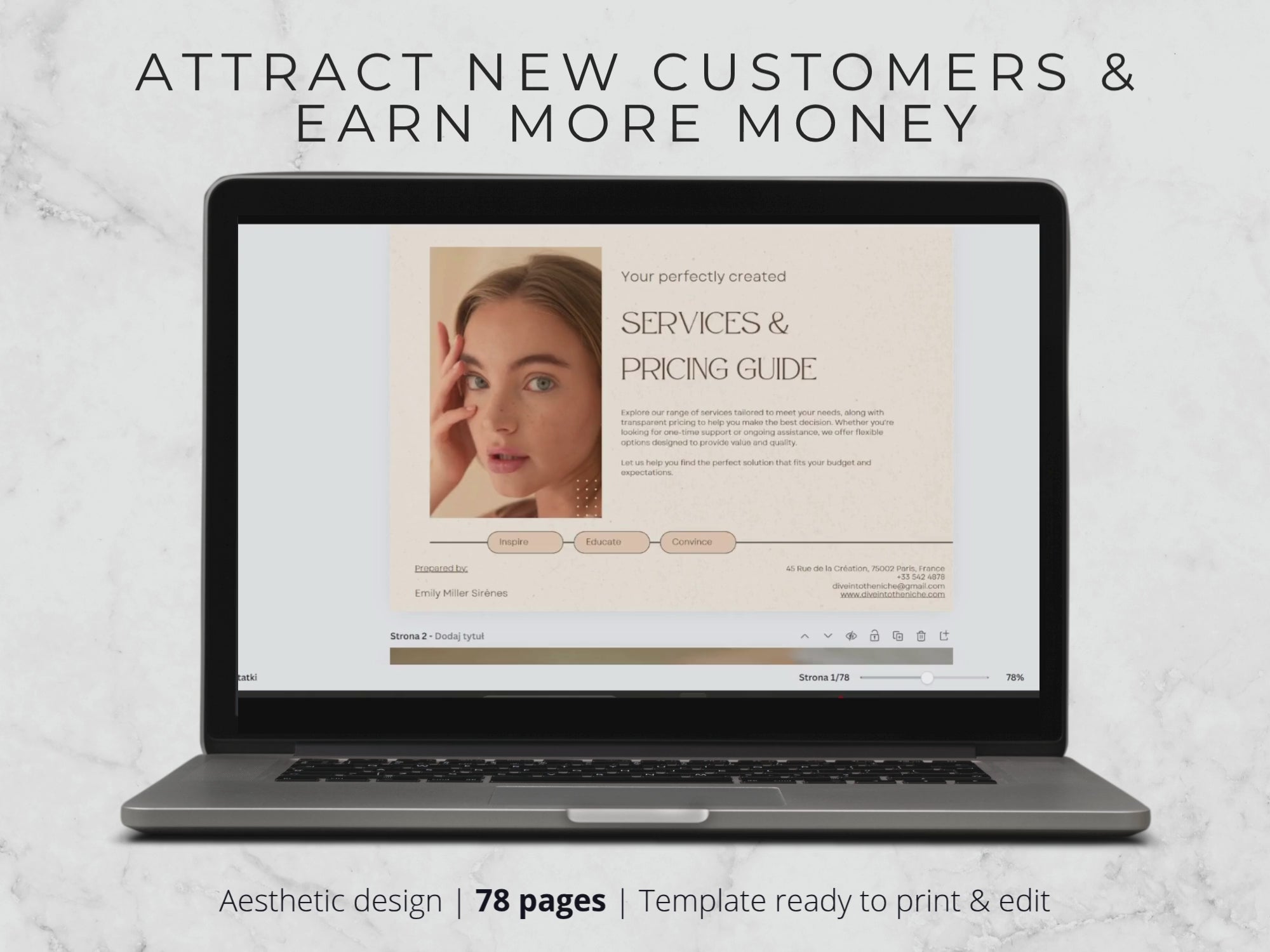 Pricing guide & Services Portfolio Template