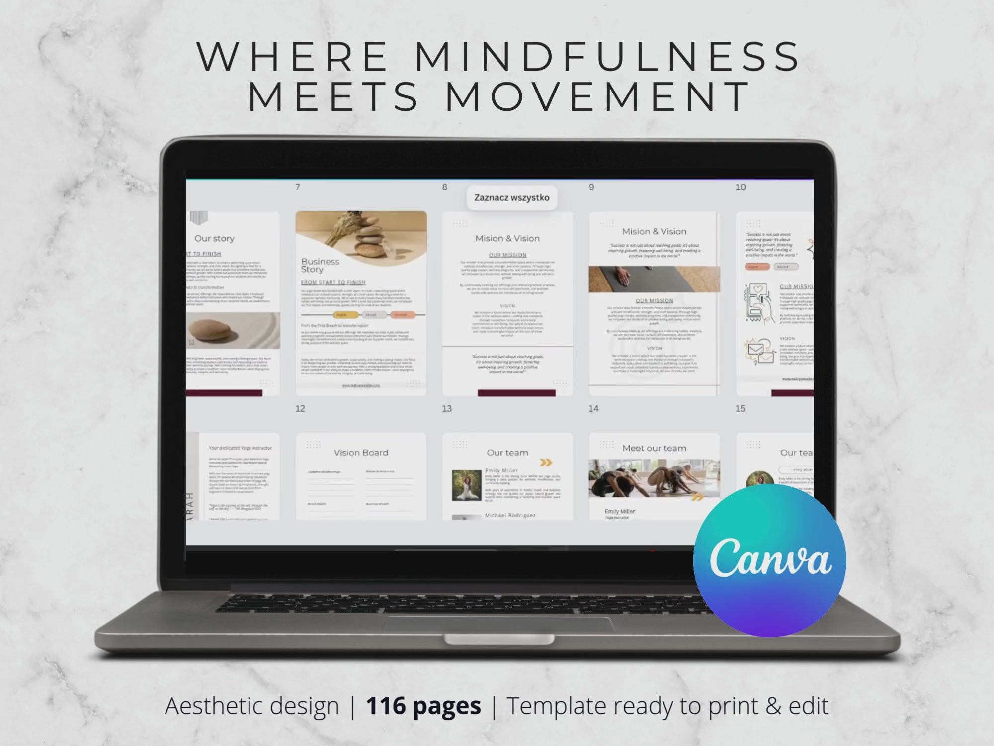 Yoga Studio Business Plan Template: Editable Canva Guide