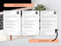 Three versions of a resume template with a laptop and plant in the background.