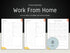 Work From Home planner with habit tracker on a dark background